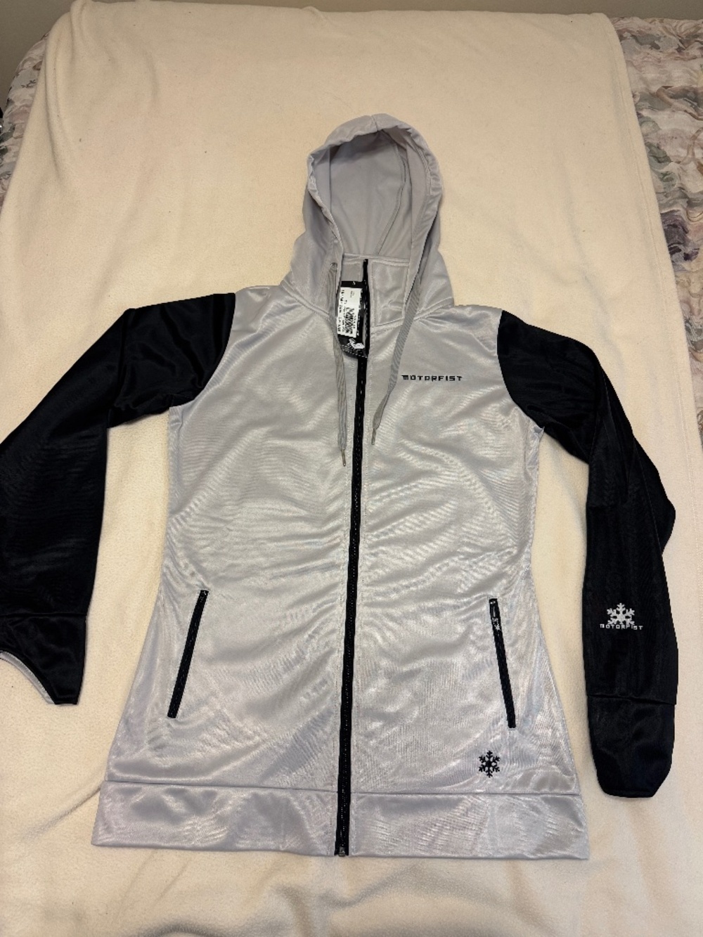 Motorfist Freeride Jacket L Gray Full Zip, Hoodie New w Tags